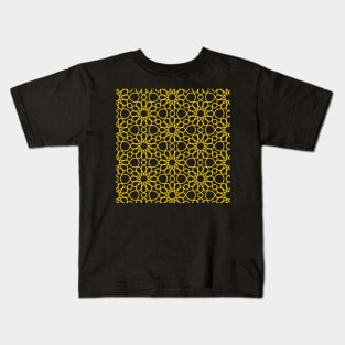 Gold Moroccan Mosaic, Moroccan Art Kids T-Shirt